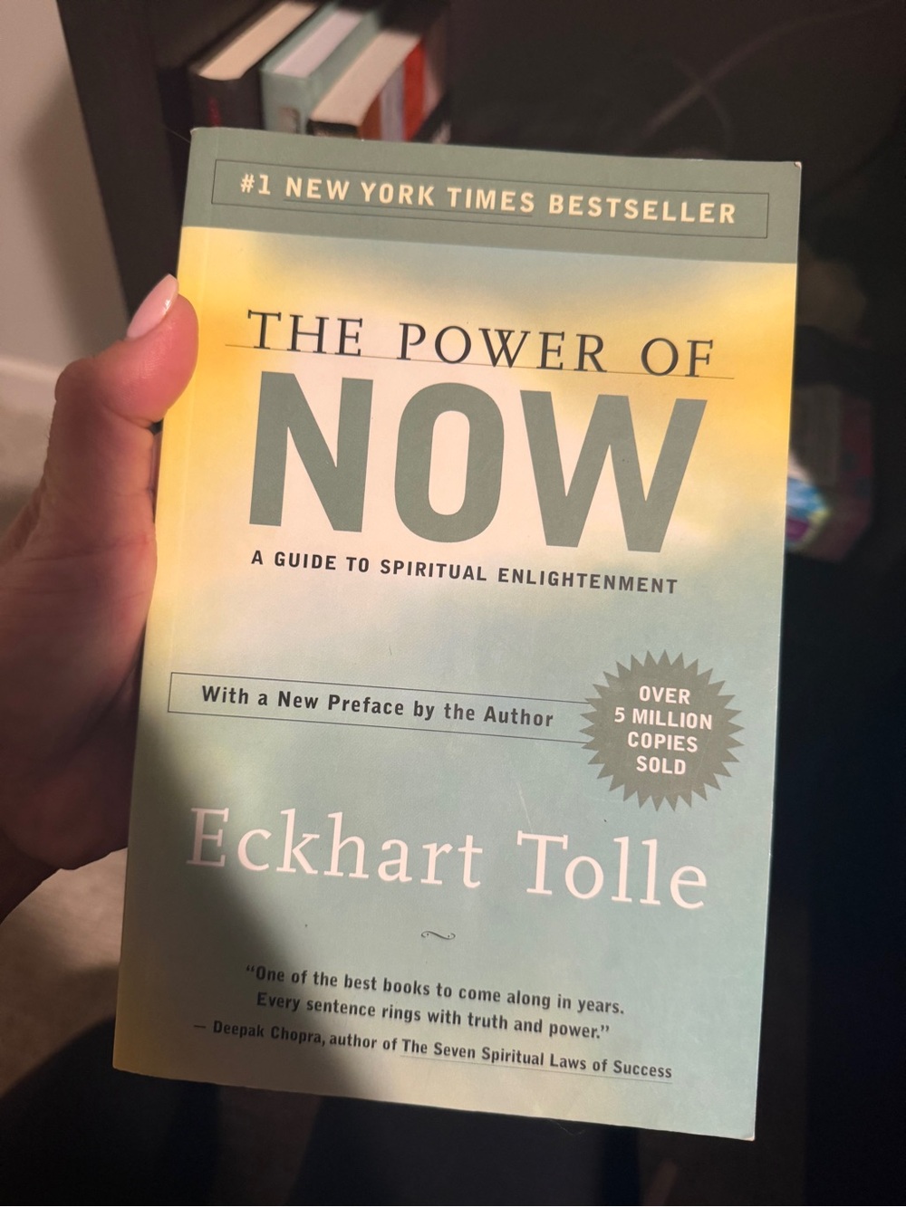 The Power of Now — Softcover Book in Teal and Yellow